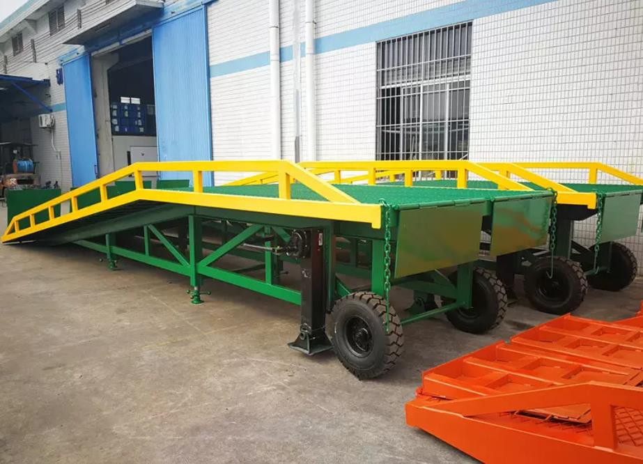 Manual  Adjustable Container Loading Mobile Dock Ramp