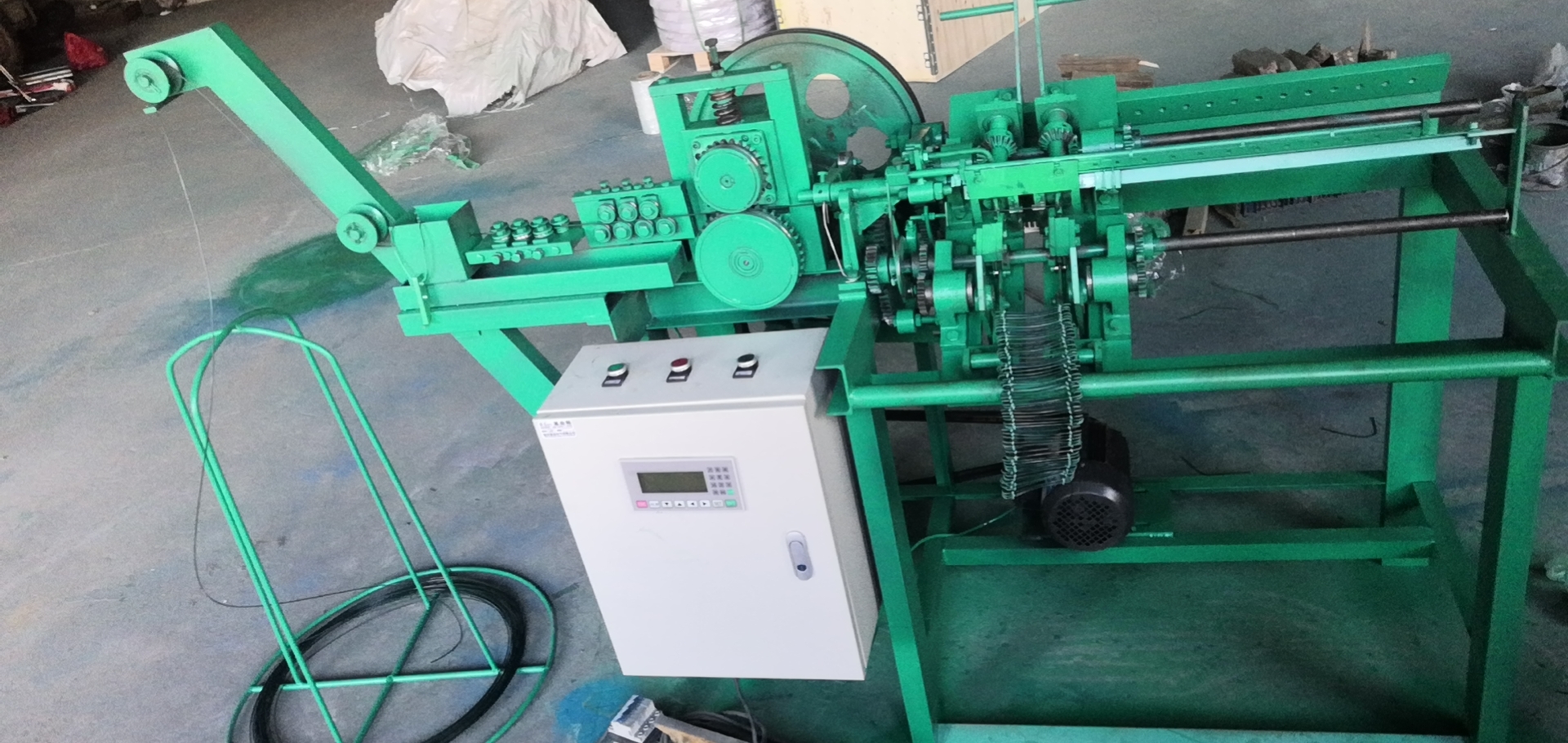 PVC Steel Loop Tie Wire Machine For Ice Sack